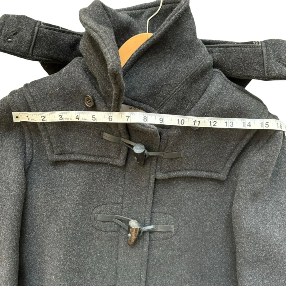 Montgomery Coat Womens Dark Gray Duffle Toggle Parker Winter‎ Coat Size 12